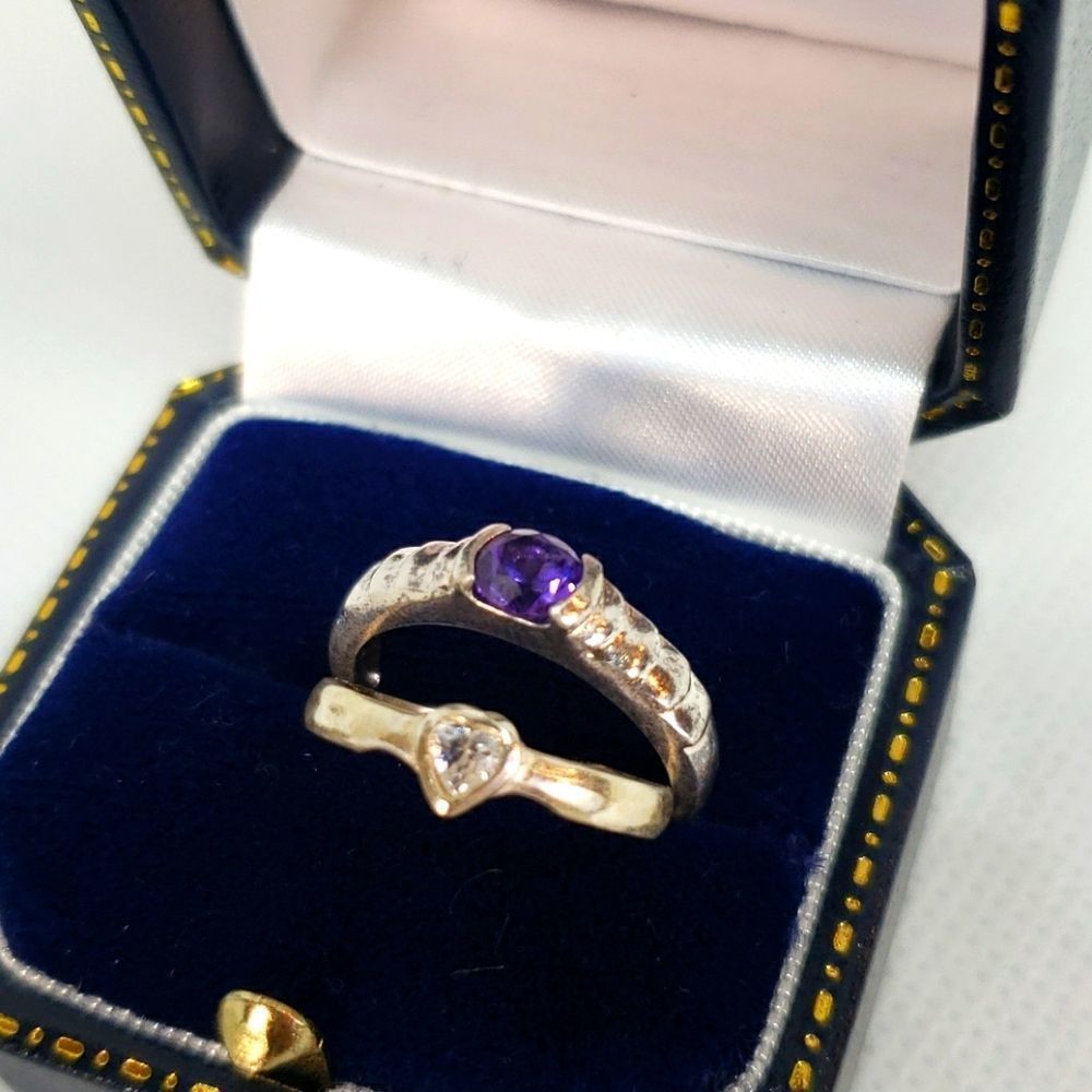 Two Silver CZ Rings - Picture 2 of 3